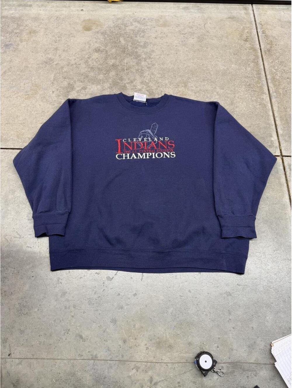 vintage cleveland indians national champions made in usa crewneck size xl